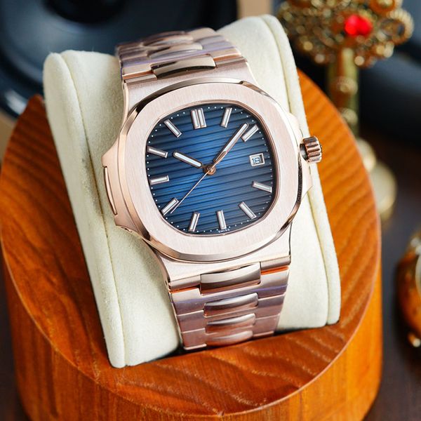 

mens watch automatic mechanical watches fashion design wristwatch 40mm stainless steel strap sapphire mirror waterproof design rose gold wri, Slivery;brown
