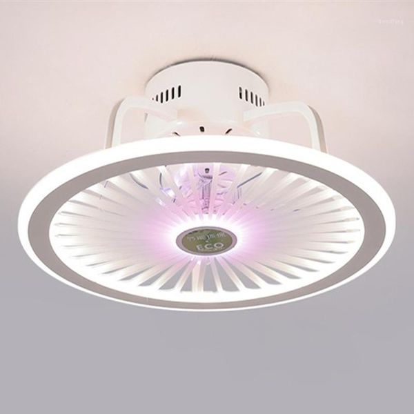 

modern bedroom led smart ceiling fan light creative study diningroom 3 colors fan light with remote control1