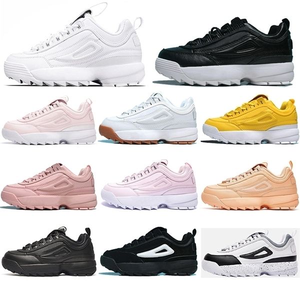 

2020 classic women men fashion chunky running shoes soft version fl triple white all black pink woman sports mens trainers sneakers 35-45