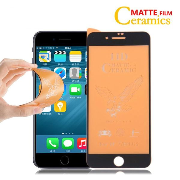 

10pcs 11d matte ceramic glass for iphone 12 11 pro max xr xs max x 8 7 6s plus se2 full glue guard screen protector on i12 film
