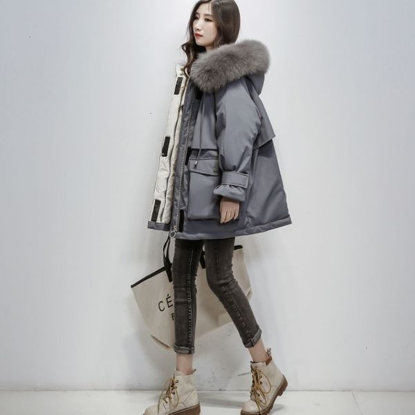 

news 2020" "royal fox winter coat, natural neck, white duck 90% for women, thick feather paka, coat with snow cap