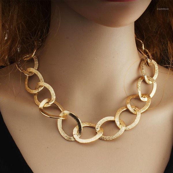 

Exaggerated vintage vintage collar necklace pendant ladies statement lock thick chain necklace steampunk jewelry bracelet1, Golden;silver