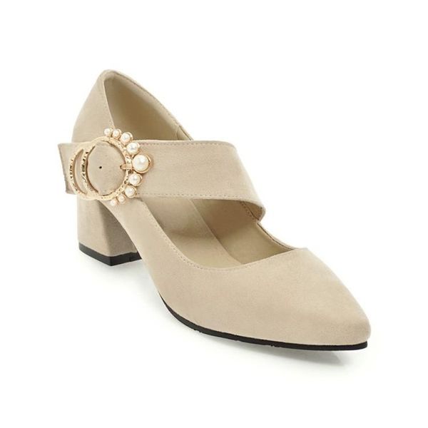 

big size pointed mary jane single shoes ladies high heels women shoes woman pumps, Black