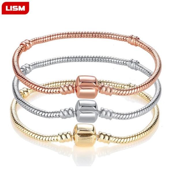 

link, chain base snake bracelet fit original bracelets gifts girls sieraden for women jewelry fashion mary bangles accessories, Black