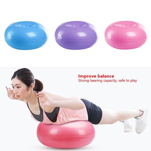 

sports yoga balls pilates donut fitness ball gym exercise balance fitball exercise pilates workout massage ball with pump