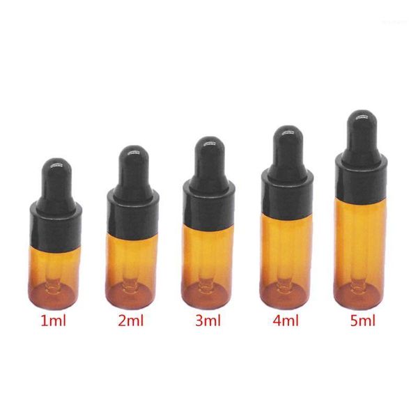 

packing bottles 10pcs amber glass dropper with black cap for essential oil perfume sample bottle1