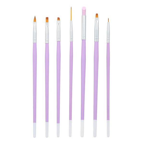 

7 pieces nail art pens kit nail liner brushes gel painting acrylic nail skin remover pen, Yellow