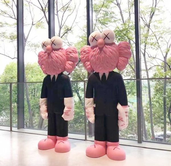 

the 130cm originalfake sesame street kaws 4ft door-god wear a suit companion figure with original kaws large action figure model decorations