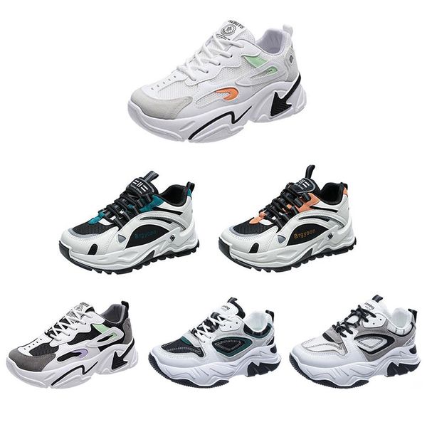 

2021 fashion women platform shoes casual sneakers color white black green orange comfortable dad shoes women trainers size 36-40
