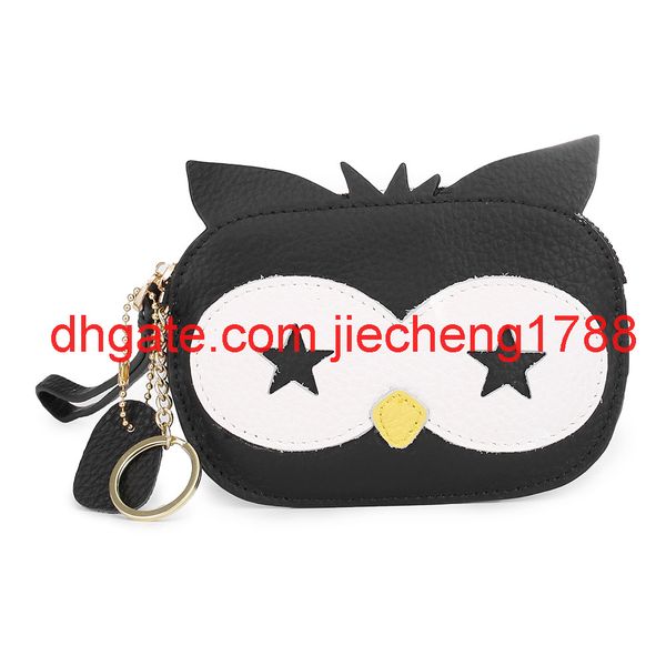 

cute zero wallet cute korean ins head leather soft small and light creative zero wallet key bag leather, Red;black