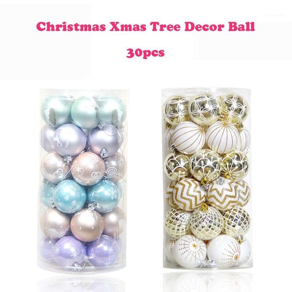 

30pcs christmas xmas tree decor ball bauble hanging colorful mix christmas decorations for home l party decorations 6cm1