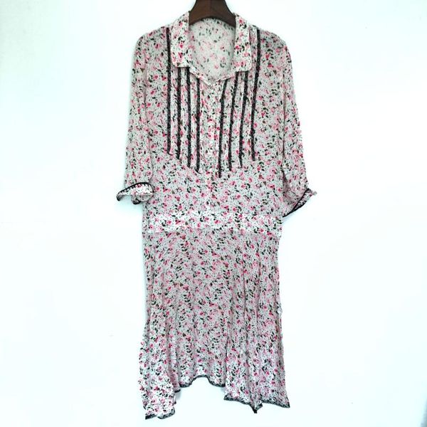 

women dress 2020 lace pink floral print dress, Black;gray
