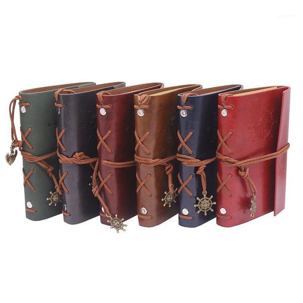

10 pcs diary book notebook vintage pirate note book replaceable traveler notepad leather cover blank notebook journal diary1, Purple;pink