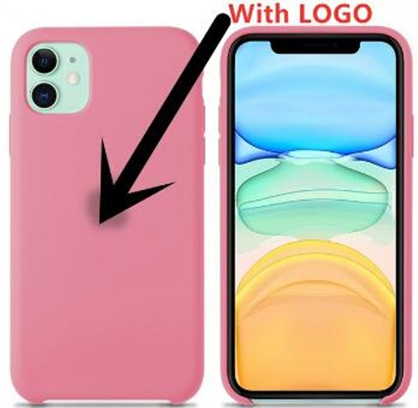 

with logo official silicone case for iphone 7 8 6s 6 plus 11 12 pro x xs max xr se phone case on apple iphone 12mini 12pro cover