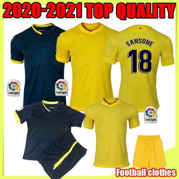 

new 20/21 villarreal thailand soccer jersey 20/21 villarreal home away 3rd + kids kit football shirt, Black;yellow