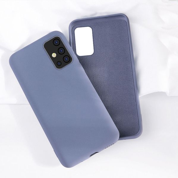 

2020 liquid silicone rubber soft cover on for samsung galaxy a71 a51 a 51 71 phone case bumper coque
