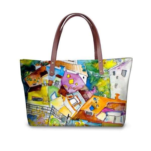 

2020 brand women handbags female casual cross-body bags 3d painting woman messenger bags feminine shoulder tote big