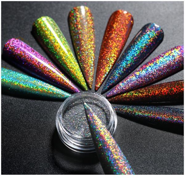 

silver nail glitter nails dip nail powder mirror polishing chrome pigments nail art decorations laser dazzl jllide, Silver;gold