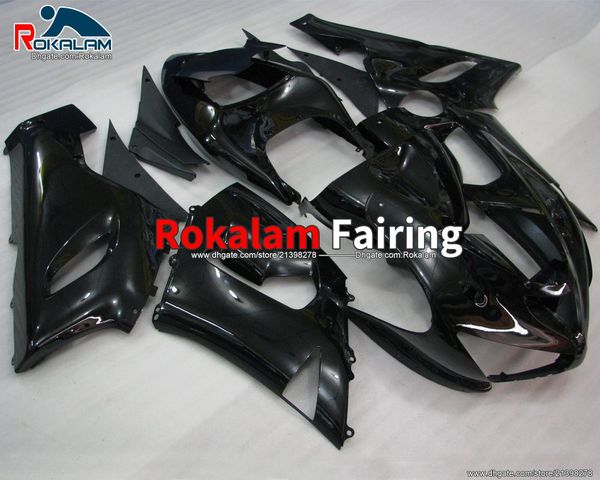 

for kawasaki zx-6r 05 06 zx6r zx 6r 2005 2006 black aftermarket fairing parts motorcycle fairings kits (injection molding)