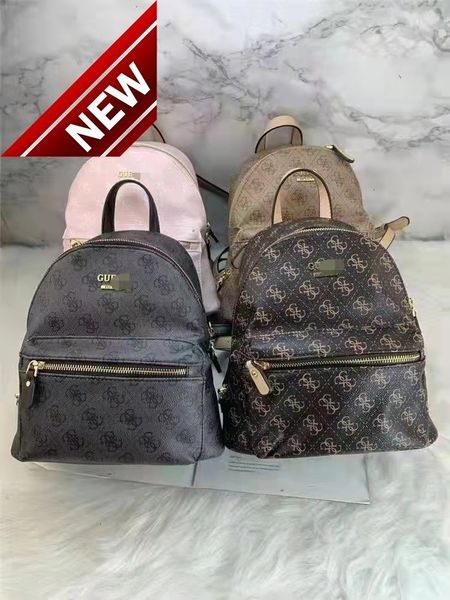 

2020 gues new bag women's old flower letter backpack trend
