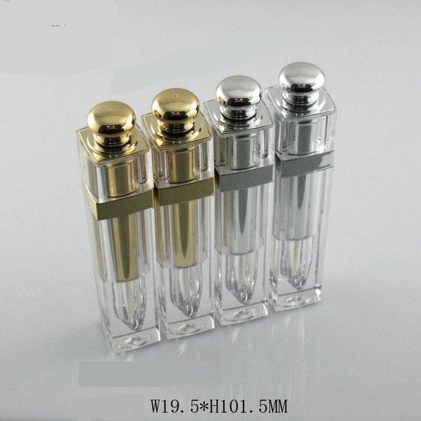 

storage bottles & jars 300pcs/lot 5ml lipgloss acrylic box containers empty silver gold tube lip container mini gloss split bottle