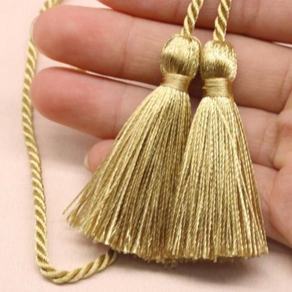 

5pc polyester two head rope tape tassels home textile curtain clothing pendant craft tassels diy clothing decoration material h wmteoy