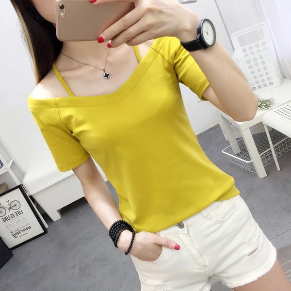 

women's blouses & shirts fashion women spring summer style cotton lady casual short sleeve v-neck solid loose women's df34911, White