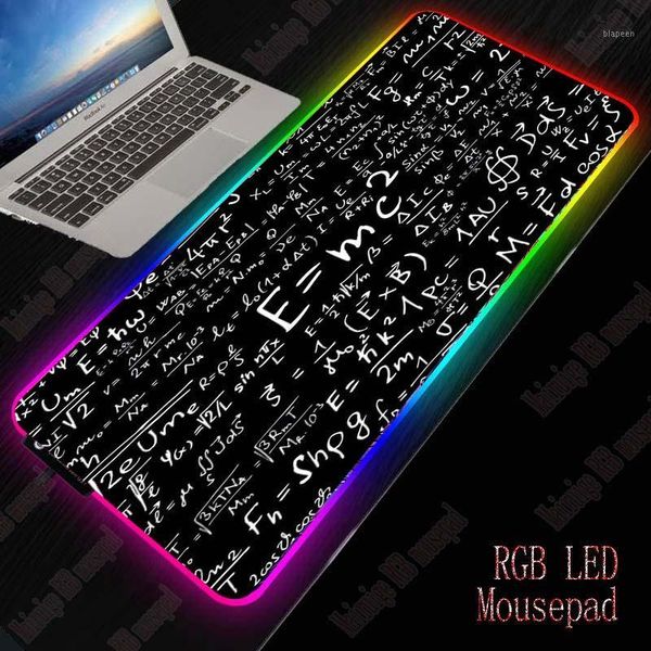 

mouse pads & wrist rests mairuige black mathematics gaming pad computer mousepad large gamer rgb led backlight carpet pc desk mat1