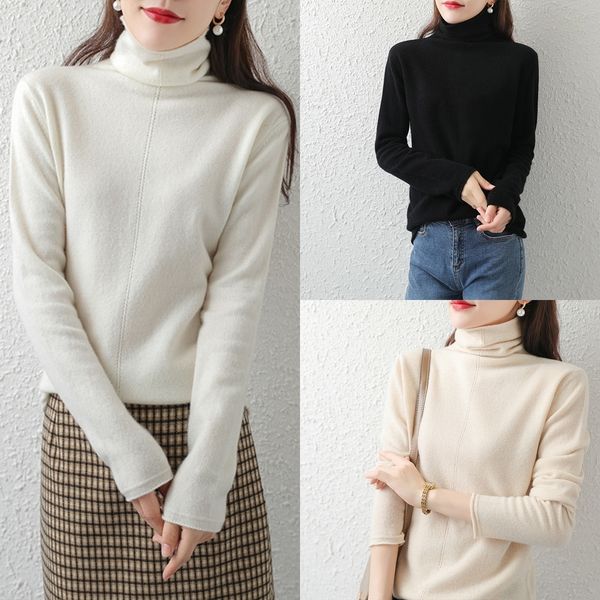 

eysvs осень женщин 2020 новых корейских пуловер кардиган куча 3ch1t донные ins пуловер sweatersweater sweaterfashion зимой свитер шею, White;black