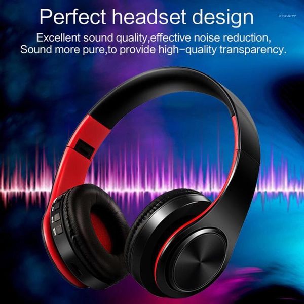 

foldable over-ear hifi stereo bluetooth 5.0 wireless headphone sports headset1