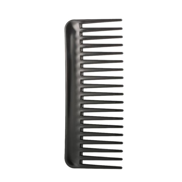 

19 teeth large wide tooth comb detangling hairbrush heat-resistant anti-static scalp massage abs hairdressing comb black w4235, Silver