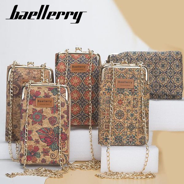 

women wallet mobile phone bag female korean large-capacity floral printed messenger bag fashion wood grain multi-card lady