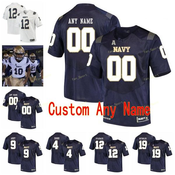 

custom midshipmen college football jersey 27 joe bellino 3 mychal cooper 30 napoleon mccallum 32 isaac ruoss men women youth stitched, Black