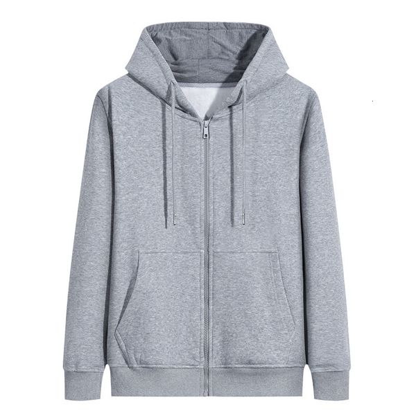

2020 men age season cardigan pure color trend hooded zipper young students joker, Black