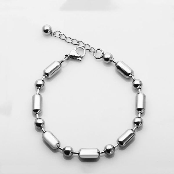 

fashion stainless steel bamboo chain titanium steel bracelet men's personality jewelry wholesale, Black