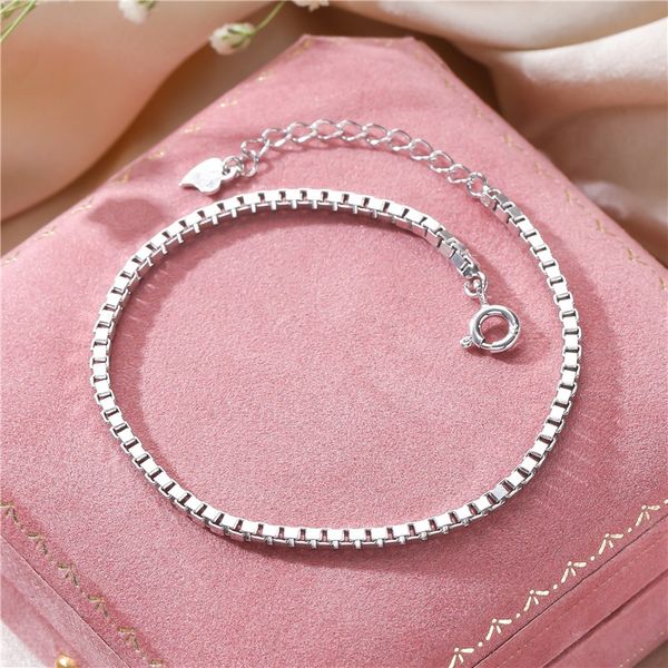 

s925 sterling silver масса основной ящик для женщин браслет браслет простой моды классический, но модно рука ювелирных sihhk, Golden;silver