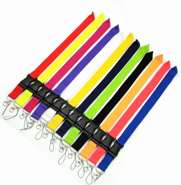 10 Stück einfarbige Lanyard-Abzeichen-ID-Lanyards/Handy-Seil/Schlüssel-Lanyard-Umhängeband, Schlüsselanhänger-Zubehör