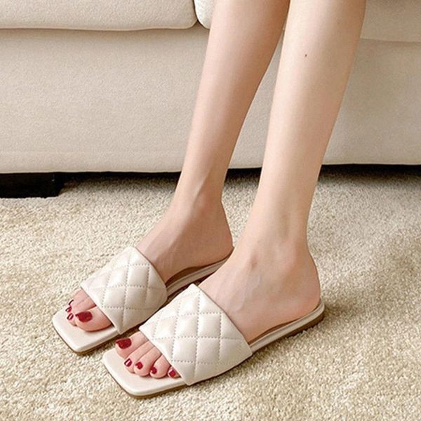 

2020 summer sandals women sandals casual woman beach slippers flat women soft sweet ladies pu leather shoes a2371 #dk4m, Black