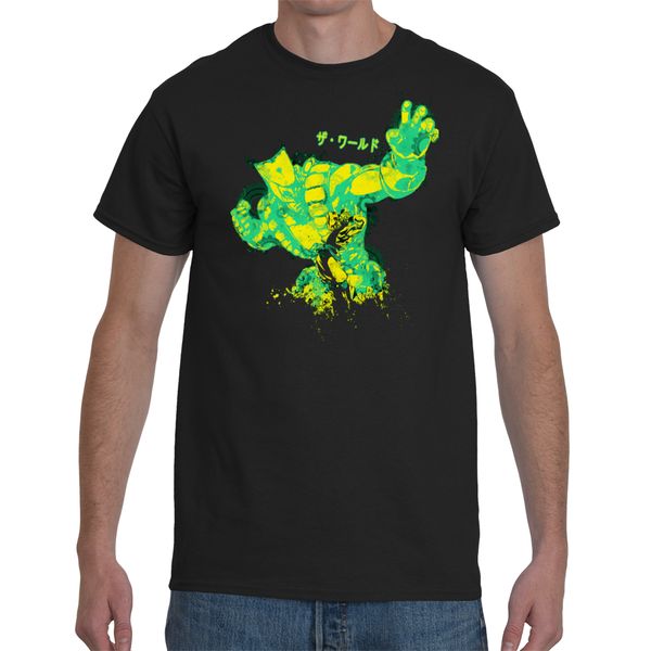 

2019 новейшая письмо печать футболка jojo в bizarre adventure dio - мир t-shirt случайного человека тройники спорт толстовка с капюшоном тол