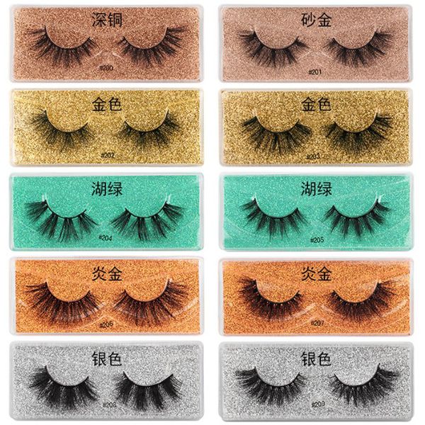 

colorful card glitter box eyelashes 10 styles natural long lashes for makeup false lashes extension ing