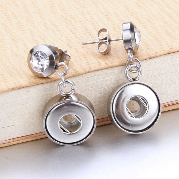 

2019 new 18mm 12mm snap jewelry fashion vintage crystal snap earrings for women fit snap button earrings for women earrings q sqcikt, Golden