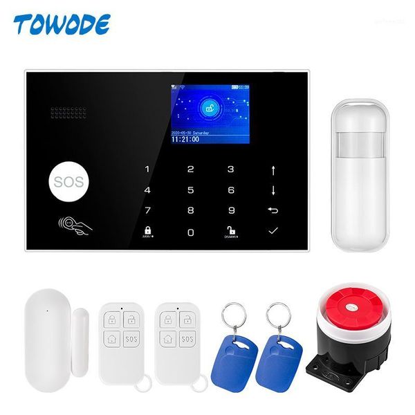 

alarm systems towode tuya app g34 wifi 4g system wireless home burglar security control siren motion detector pir1