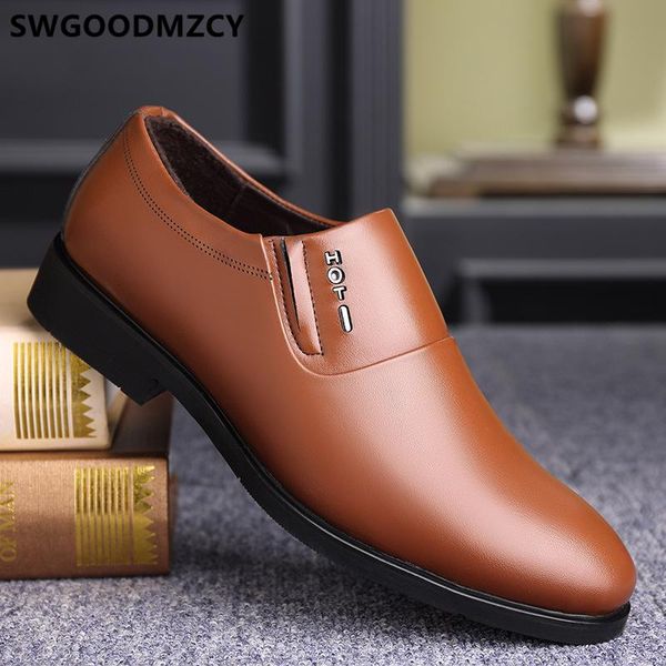 

leather shoes men elegant loafers men formal shoes coiffeur brown dress luxury office classic sepatu pria kulit asli, Black