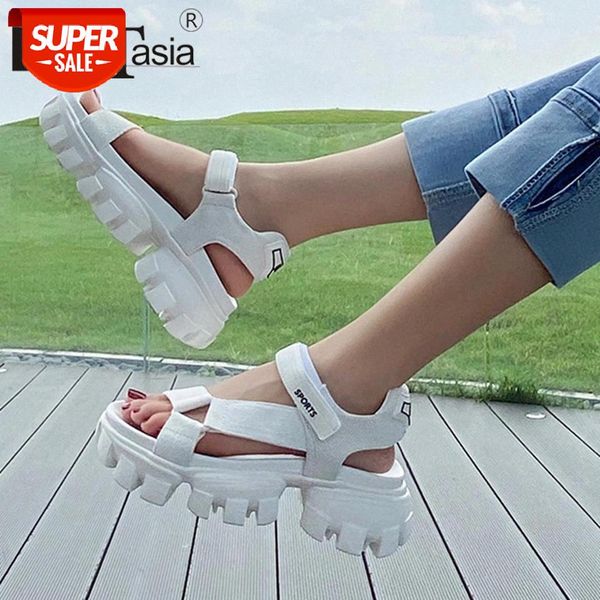 

doratasia 2020 trendy brand deign sandals casual summer wedges sandals women luxury platform shoes woman #oa1x, Black