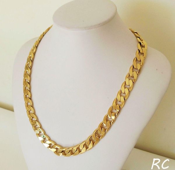 

heavy classic mens 18k real yellow solid gold chain neckla wmttlh otsweet, Silver