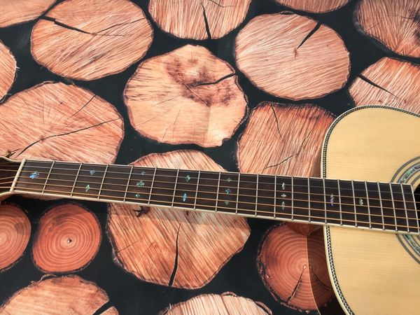 

2022 new d42 41" 6 string acoustic guitar. spruce veneer and rosewood back..