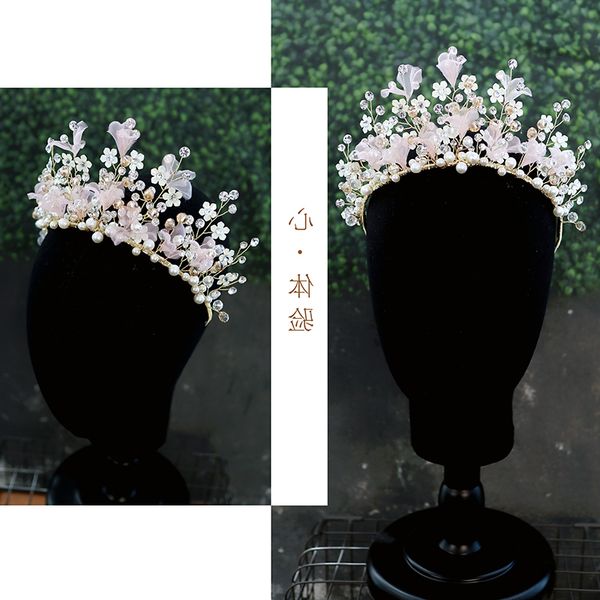 

msweet fresh mori super bride fairy headdress flower princess hair band wedding atmosphere crown performance pgraphy m, Silver