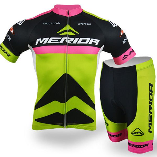 

2020 new merida team summer cycling jersey men quick -dry bike shirt bib shorts suit road bicycle wear racing clothing sports uniform y08, Gray