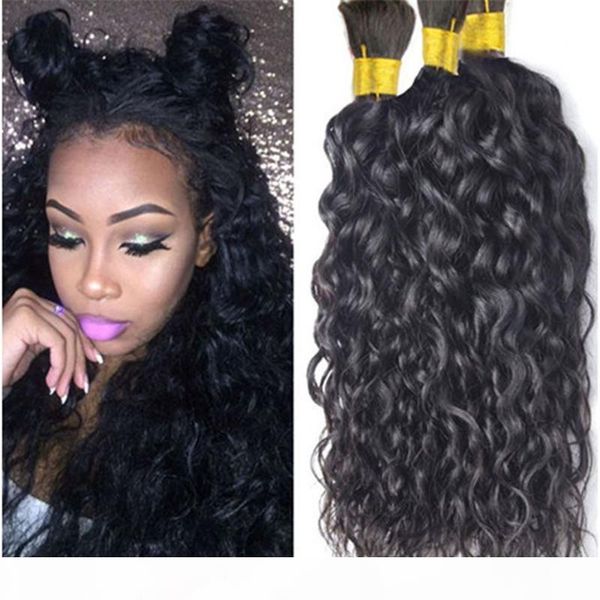 

natural black natural wave brazilian human hair bulk can be dyed wavy hair bulk 100% brazilian human hair bulk