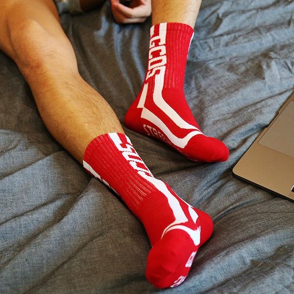 

gcds men's and women's tube socks harajuku color striped socks, Black